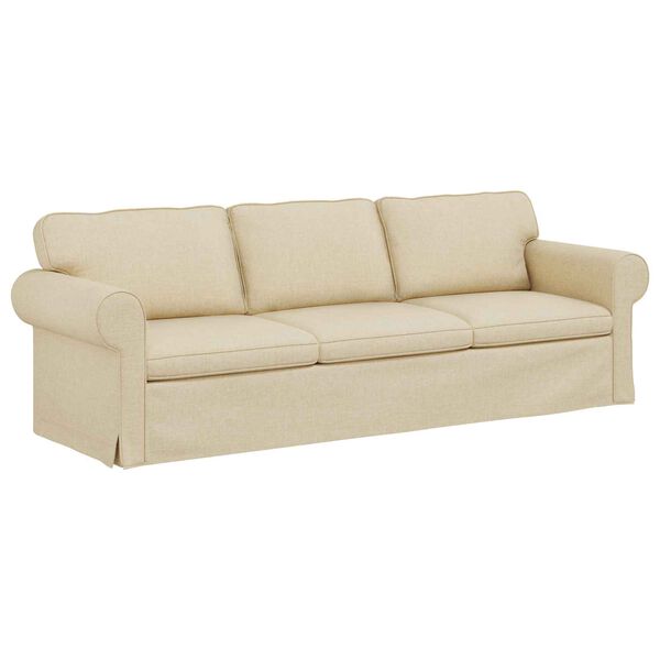 vidaXL Canap&eacute; Cr&egrave;me Dimensions globales: 245 x 82 x 80 cm (l x P x H)
