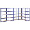 vidaXL &Eacute;tag&egrave;res &agrave; 5 niveaux 5 pcs Bleu Acier et bois d'ing&eacute;nierie