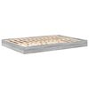 vidaXL Lit Biblioth&egrave;que Sonoma gris 150 x 200 cm Bois d'ing&eacute;nierie