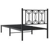 vidaXL Cadre de lit métal sans matelas avec tête de lit noir 75x190 cm