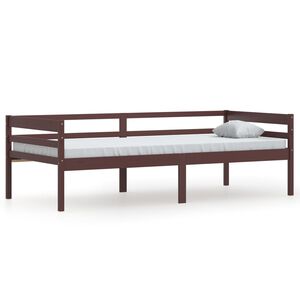 vidaXL Cadre de lit sans matelas marron foncé bois pin massif 90x200cm