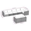 vidaXL Salon de jardin avec coussins 8 pcs marron r&eacute;sine tress&eacute;e