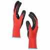 vidaXL Gants de Travail 12 pcs Rouge et Noir 9 / l Rev&ecirc;tement en latex