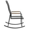 vidaXL Chaise &agrave; bascule de jardin noir 59x79,5x104 cm Rotin PVC