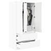 vidaXL Cabinet de salle de bain Blanc brillant 79,5 x 49 x 156 cm