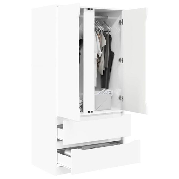 vidaXL Cabinet de salle de bain Blanc brillant 79,5 x 49 x 156 cm