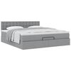 VidaXL Cadre de lit ottoman et matelas gris clair 180x200 cm tissu