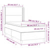 vidaXL Sommier &agrave; lattes de lit matelas et LED Bleu 80x200cm Tissu