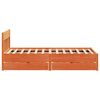 vidaXL Cadre de lit sans matelas cire marron 140x190cm bois pin massif