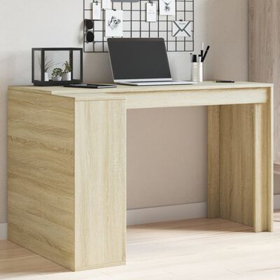 vidaXL Bureau chêne sonoma 123,5x73,5x75 cm bois d'ingénierie