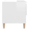 vidaXL Tables de chevet 2 pcs Blanc brillant 50x46x50 cm