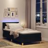 vidaXL Lit &agrave; ressort LED avec matelas avec LED Noir 100 x 200 cm tissu
