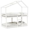 vidaXL Lit superpos&eacute; sans matelas blanc 90x200 cm bois de pin massif