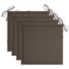 vidaXL Chaises de jardin avec coussins lot de 4 Bois d'acacia massif
