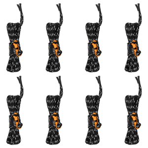 vidaXL Cordes de haubanage avec cl&eacute;s r&eacute;fl&eacute;chissantes 8 pcs 4 m 4 mm