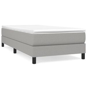 vidaXL Cadre de lit &agrave; ressorts gris clair 100x200 cm tissu