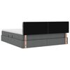 vidaXL Lit avec rangement et matelas Gris fonc&eacute; 180 x 200 cm