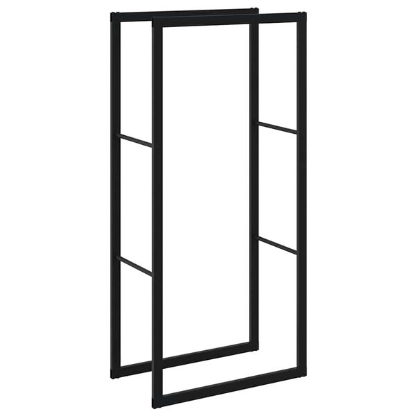 vidaXL Portant de bois de chauffage noir 55x30x116 cm acier