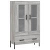vidaXL Buffet haut sonoma gris 69,5x31x115 cm bois d'ing&eacute;nierie