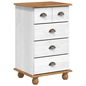 vidaXL Commode ASKIM Blanc 45,8 x 40 x 79 cm Bois de pin massif