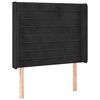 vidaXL Sommier &agrave; lattes de lit matelas et LED Noir 90x200 cm Velours