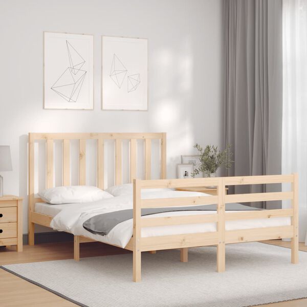 vidaXL Cadre de lit sans matelas 120x200 cm bois de pin massif