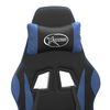 vidaXL Chaise de jeu Noir et bleu Similicuir
