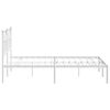 vidaXL Cadre de lit m&eacute;tal sans matelas et t&ecirc;te de lit blanc 135x190 cm