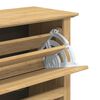 vidaXL Rack &agrave; chaussures avec tiroir BODO Marron miel 80 x 35 x 118 cm