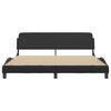 vidaXL Cadre de lit Dover noir et blanc 180x200 cm similicuir
