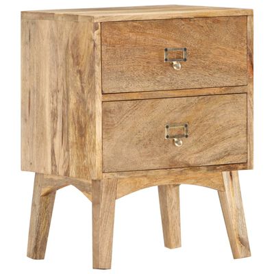 vidaXL Table de chevet 40x35x55 cm Bois de manguier solide