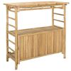 vidaXL Table de bar ext&eacute;rieure Naturel 110 x 50 x 105 cm Bambou