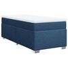 vidaXL Sommier &agrave; lattes de lit avec matelas Bleu 90x190 cm Tissu