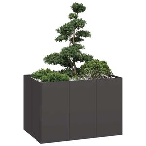 vidaXL Jardini&egrave;re noir 120x80x80 cm acier