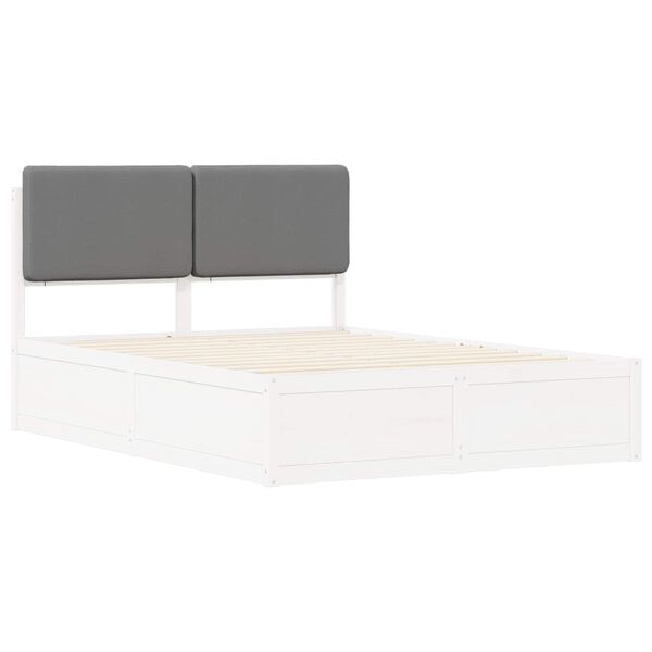 vidaXL Cadre de lit avec t&ecirc;te de lit rembourr&eacute;e Taupe 80 x 200 cm