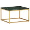 vidaXL Table basse Vert 60x60x35 cm Pierre v&eacute;ritable et texture marbre