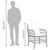 vidaXL Ensemble &agrave; manger de jardin et coussins 7 pcs gris rotin