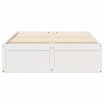 vidaXL Cadre de lit sans matelas blanc 120x190 cm bois de pin massif