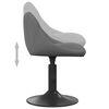 vidaXL Chaise de salle &agrave; manger Gris fonc&eacute; Velours