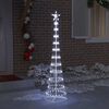 vidaXL Arbre de Noël LED Blanc froid 51 x 51 x 190 cm Métal