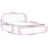 vidaXL Lit avec matelas Hanko bleu 140x190 cm velours