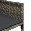 vidaXL Ensemble &agrave; manger de jardin 9 pcs coussins gris r&eacute;sine tress&eacute;e