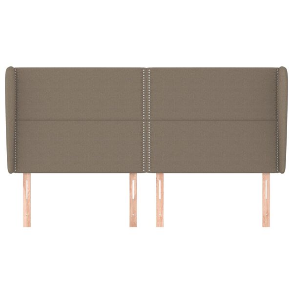 vidaXL T&ecirc;te de lit avec oreilles Taupe 183x23x118/128 cm Tissu