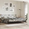vidaXL T&ecirc;te de lit de remplacement m&eacute;tal noir 200 cm