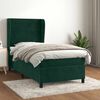 vidaXL Sommier &agrave; lattes de lit avec matelas Vert fonc&eacute; 90x190 cm