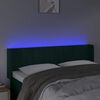vidaXL T&ecirc;te de lit &agrave; LED Vert fonc&eacute; 147x16x78/88 cm Velours