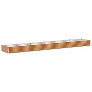 vidaXL Jardini&egrave;re sur&eacute;lev&eacute;e Marron Clair 582 x 100 x 36 cm