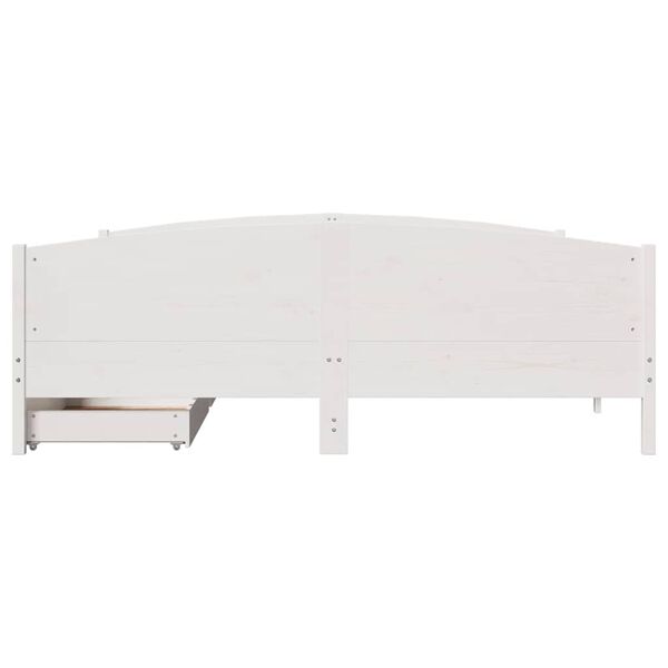 vidaXL Cadre de lit sans matelas blanc 180x200 cm bois massif de pin