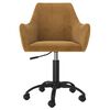 vidaXL Chaises &agrave; manger pivotantes lot de 4 Marron Velours