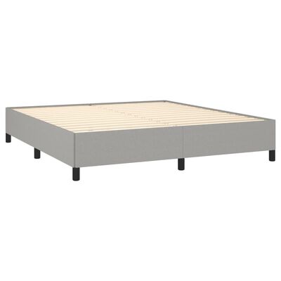 vidaXL Cadre de lit sans matelas gris clair 180x200 cm tissu